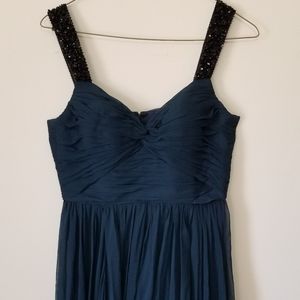 STUNNING NWT Teri Jon Teal Silk formal Gown